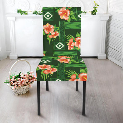 Hibiscus Pattern Print Design HB05 Dining Chair Slipcover-JORJUNE.COM