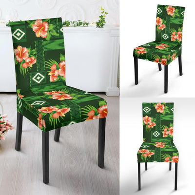 Hibiscus Pattern Print Design HB05 Dining Chair Slipcover-JORJUNE.COM