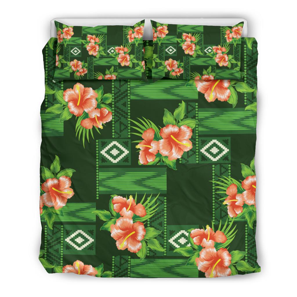 Hibiscus Pattern Print Design HB05 Duvet Cover Bedding Set-JORJUNE.COM