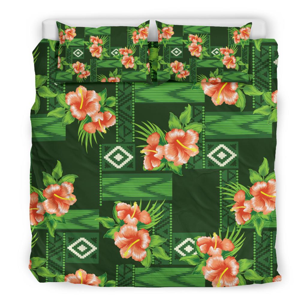 Hibiscus Pattern Print Design HB05 Duvet Cover Bedding Set-JORJUNE.COM