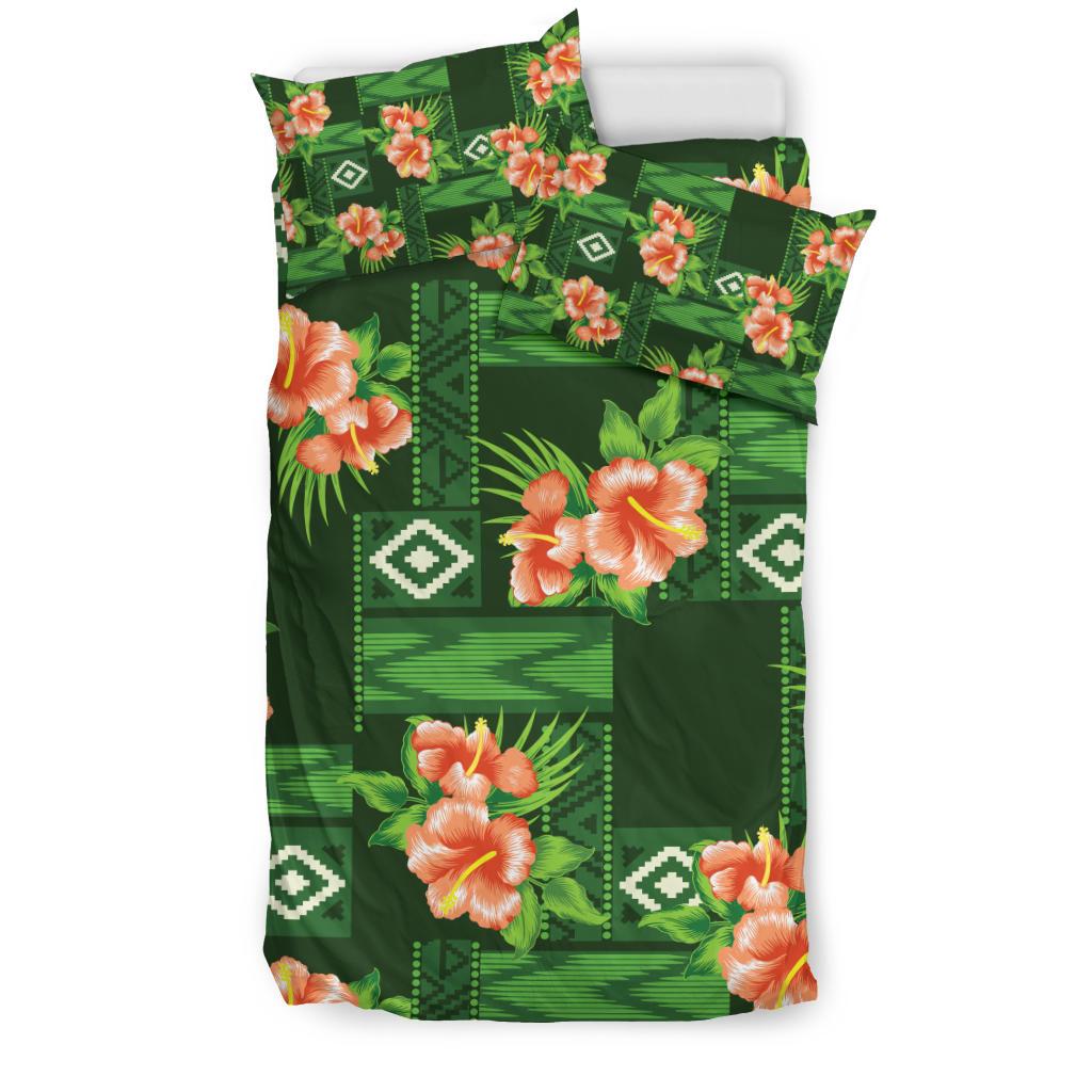 Hibiscus Pattern Print Design HB05 Duvet Cover Bedding Set-JORJUNE.COM