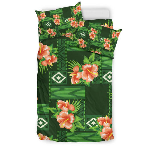 Hibiscus Pattern Print Design HB05 Duvet Cover Bedding Set-JORJUNE.COM