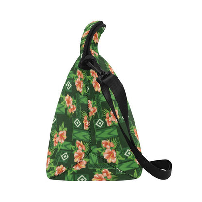 Hibiscus Pattern Print Design HB05 Neoprene Lunch Bag-JorJune