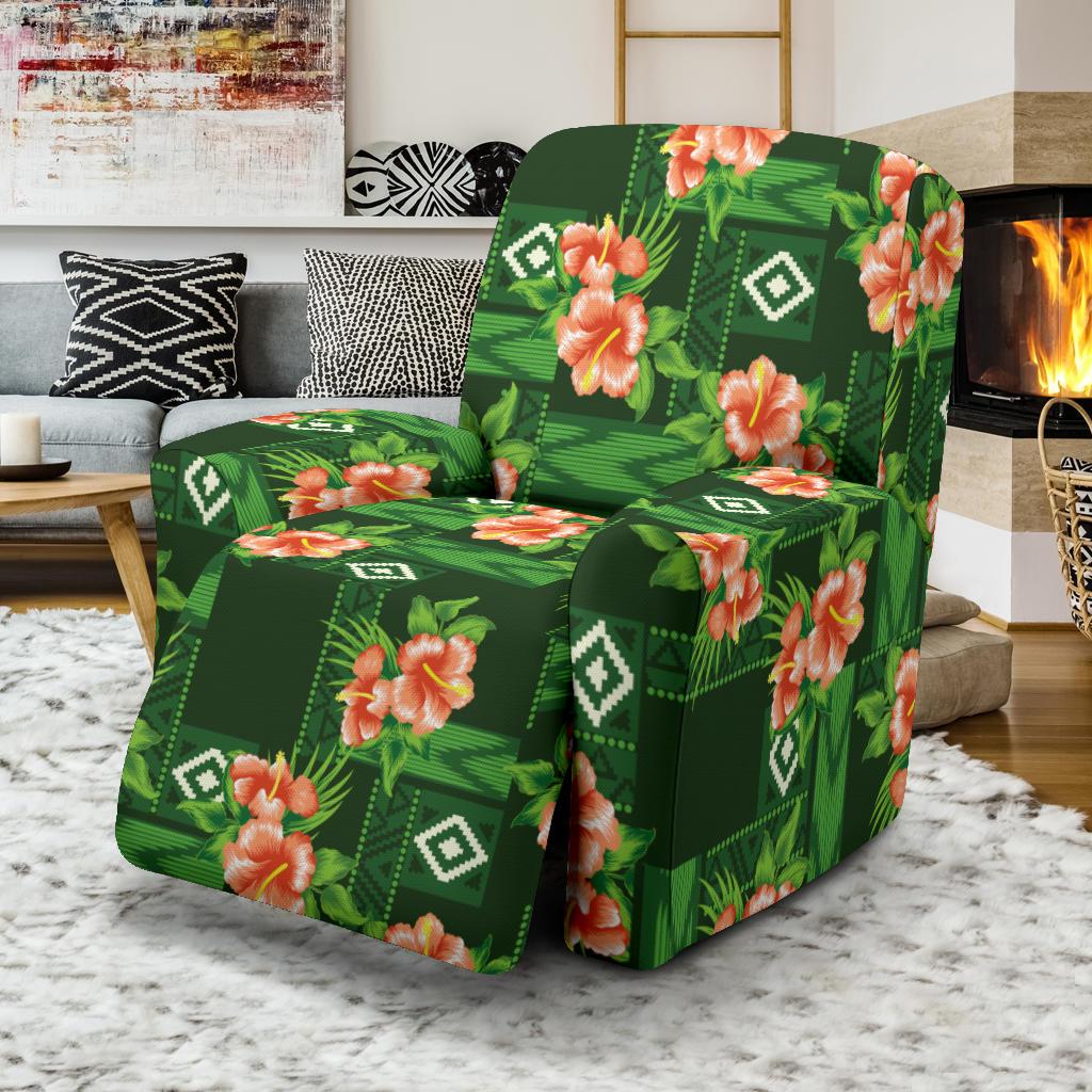 Hibiscus Pattern Print Design HB05 Recliner Slipcover-JORJUNE.COM
