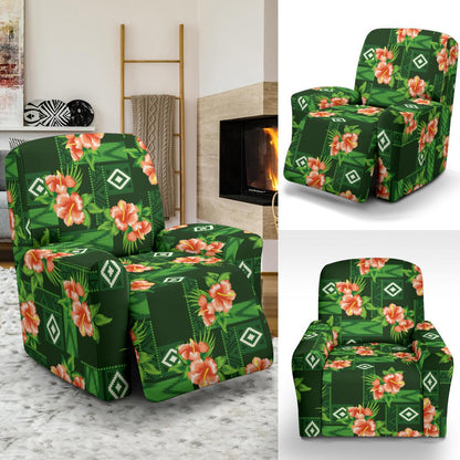 Hibiscus Pattern Print Design HB05 Recliner Slipcover-JORJUNE.COM