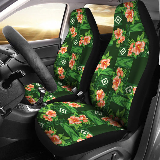 Hibiscus Pattern Print Design HB05 Universal Fit Car Seat Covers-JorJune
