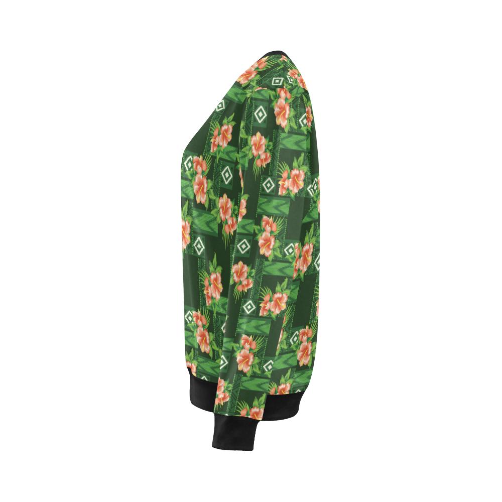 Hibiscus Pattern Print Design HB05 Women Long Sleeve Sweatshirt-JorJune