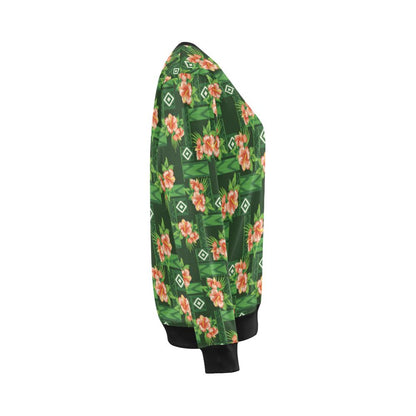 Hibiscus Pattern Print Design HB05 Women Long Sleeve Sweatshirt-JorJune