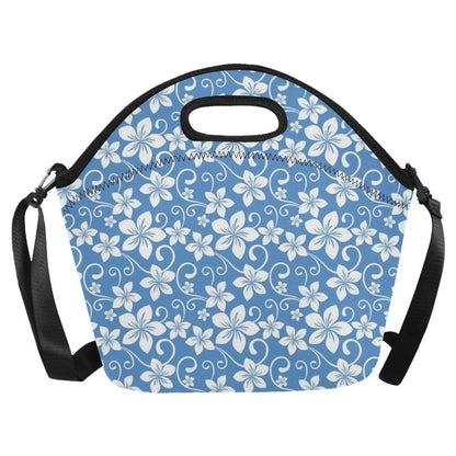 Hibiscus Pattern Print Design HB09 Neoprene Lunch Bag-JorJune