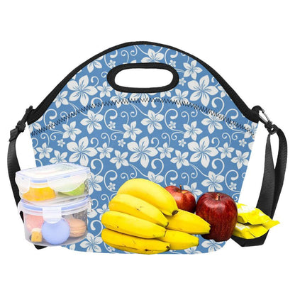 Hibiscus Pattern Print Design HB09 Neoprene Lunch Bag-JorJune