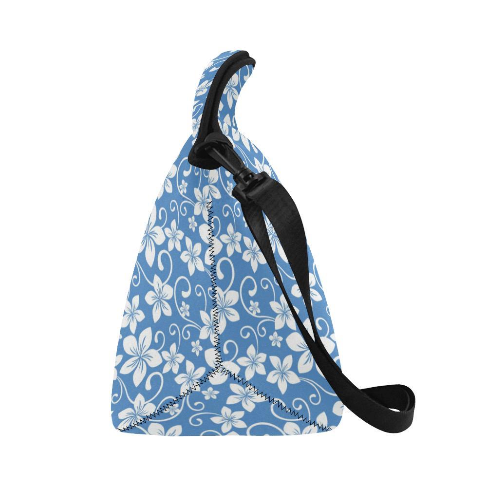 Hibiscus Pattern Print Design HB09 Neoprene Lunch Bag-JorJune