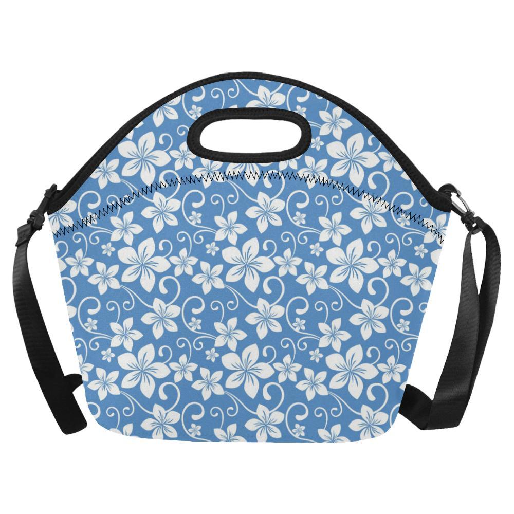 Hibiscus Pattern Print Design HB09 Neoprene Lunch Bag-JorJune