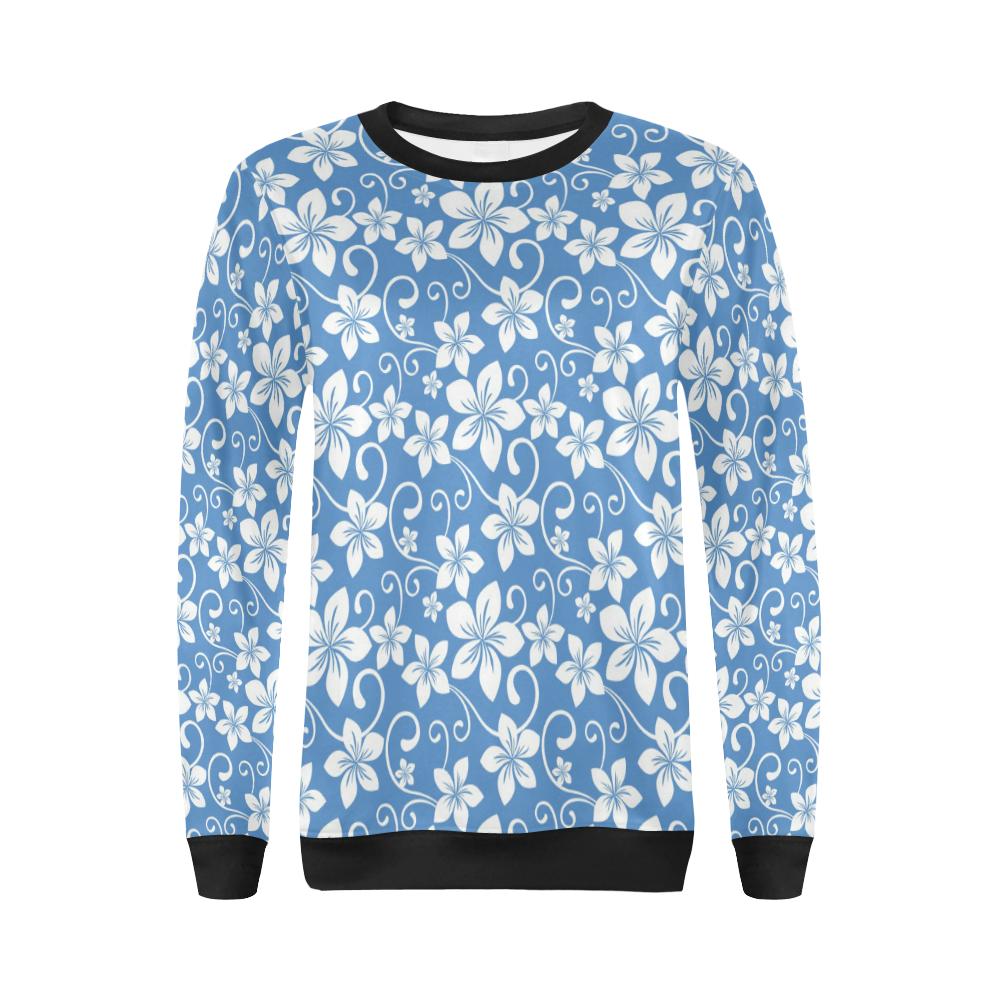 Hibiscus Pattern Print Design HB09 Women Long Sleeve Sweatshirt-JorJune