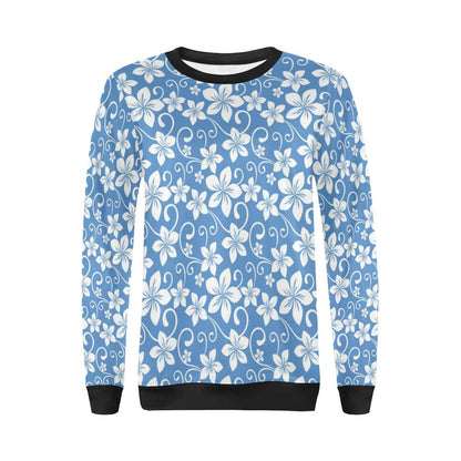 Hibiscus Pattern Print Design HB09 Women Long Sleeve Sweatshirt-JorJune