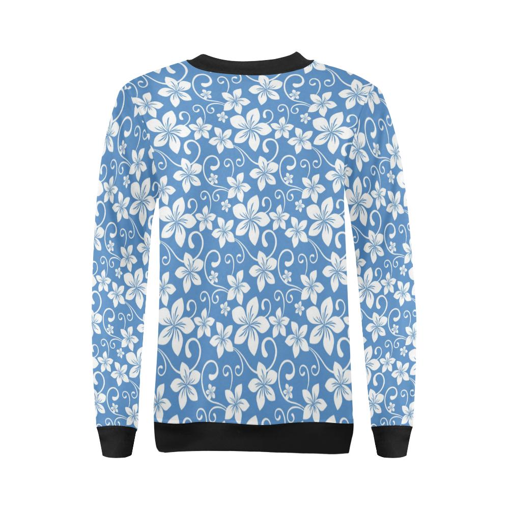 Hibiscus Pattern Print Design HB09 Women Long Sleeve Sweatshirt-JorJune