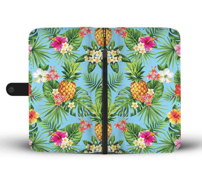 hibiscus pineapple Hawaii flower Wallet Phone Case
