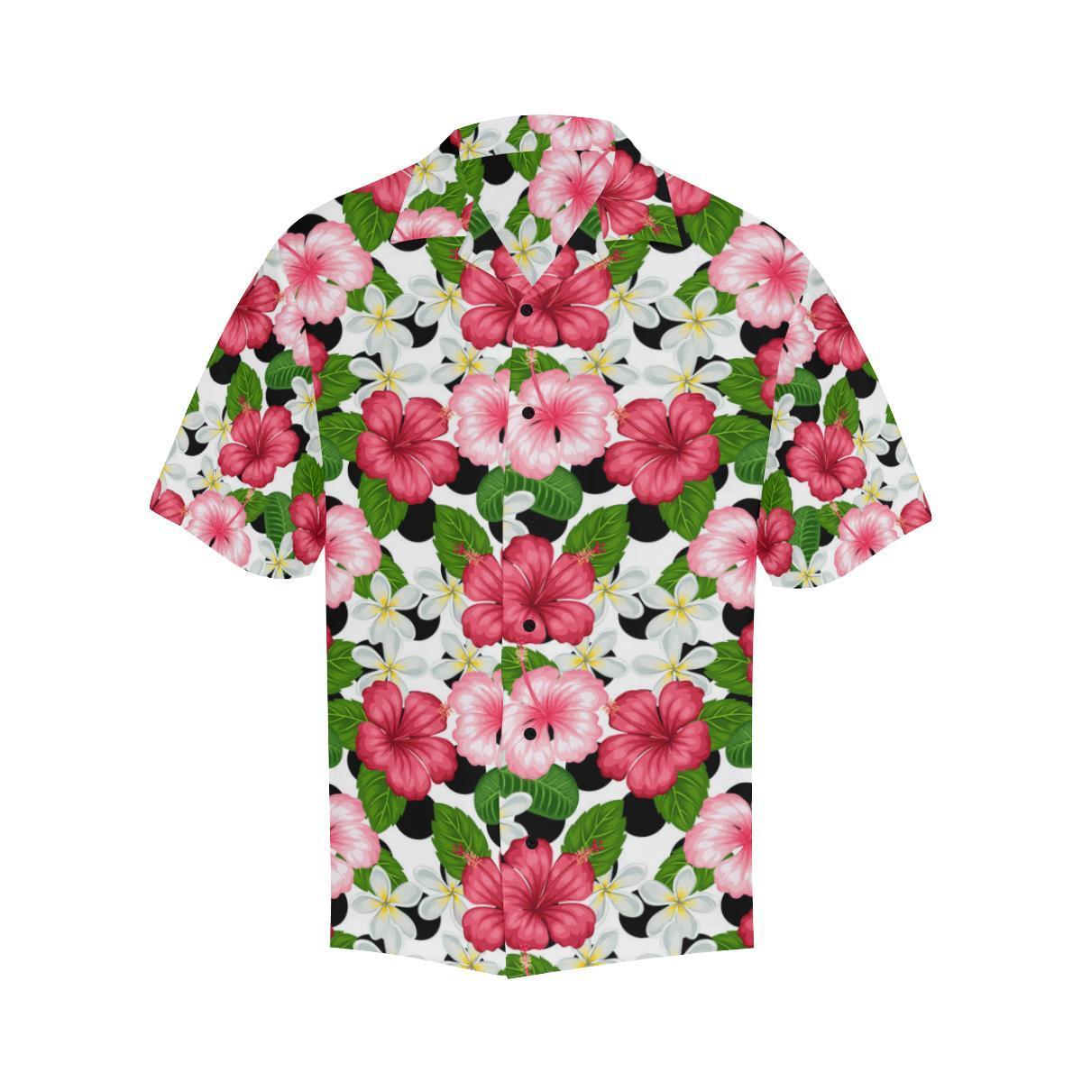 Hibiscus plumeria Hawaiian Flower Men Hawaii Shirt