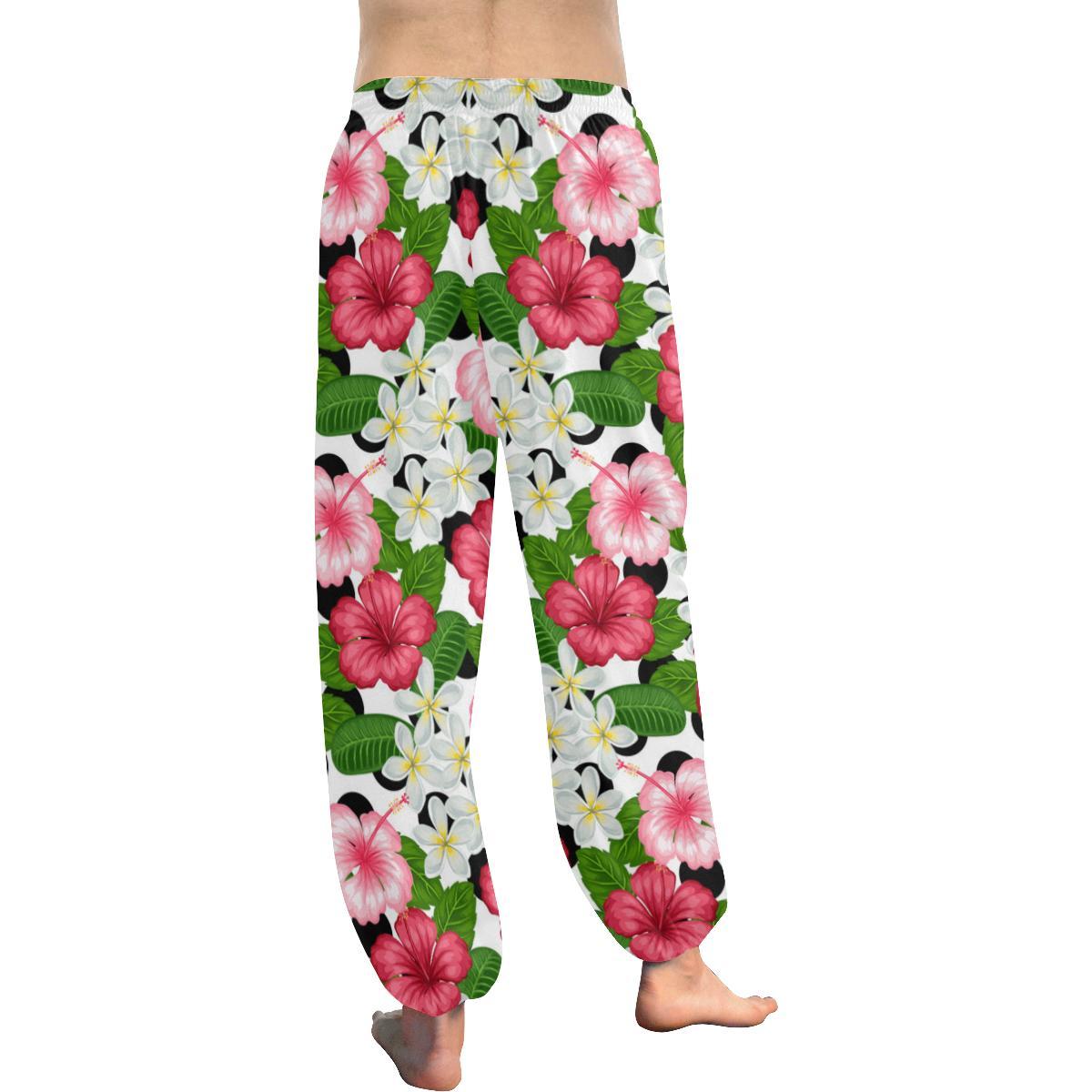 Hibiscus plumeria Hawaiian Flower Harem Pants