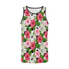 Hibiscus plumeria Hawaiian Flower Men Tank Top