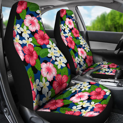 Hibiscus plumeria Hawaiian Flower Universal Fit Car Seat Covers