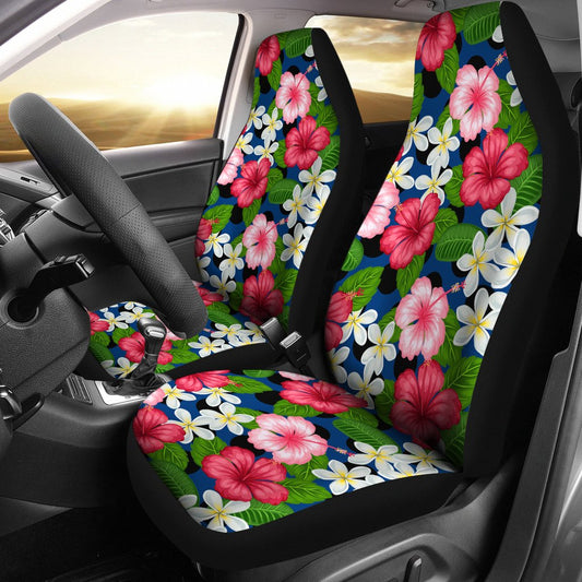 Hibiscus plumeria Hawaiian Flower Universal Fit Car Seat Covers