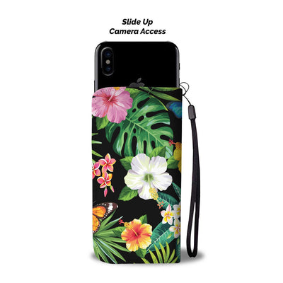 hibiscus Plumeria Hawaiian flowers Wallet Phone Case