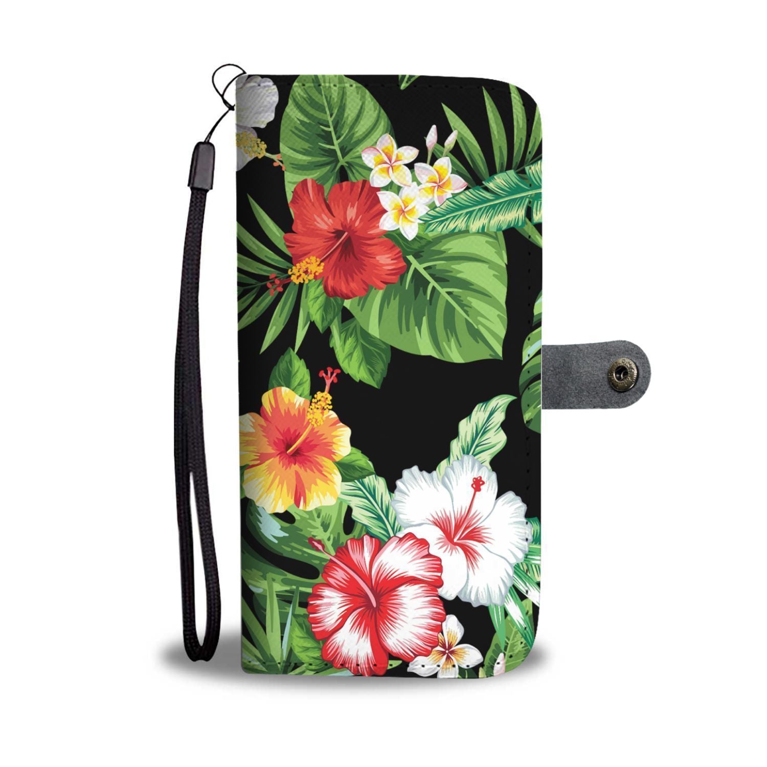 hibiscus Plumeria Hawaiian flowers Wallet Phone Case