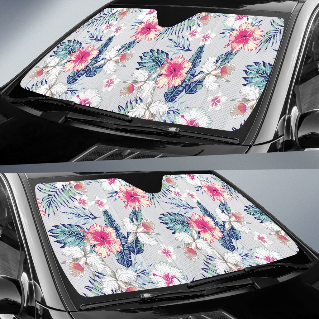 Hibiscus Print Car Sun Shade-JorJune