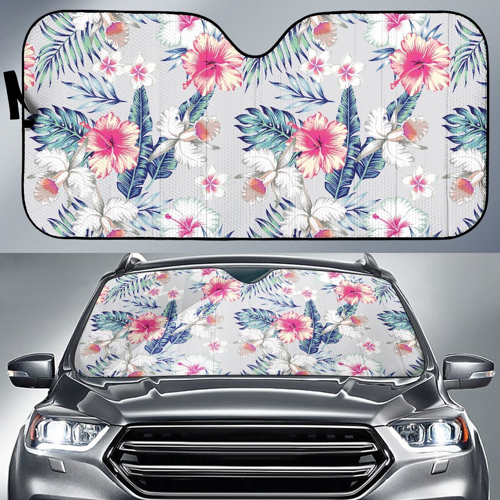 Hibiscus Print Car Sun Shade-JorJune