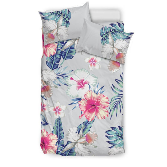Hibiscus Print Duvet Cover Bedding Set