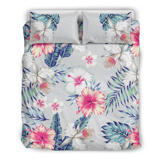 Hibiscus Print Duvet Cover Bedding Set