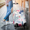 Hibiscus Print Luggage Cover Protector