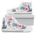 Hibiscus Print Men High Top Shoes