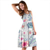 Hibiscus Print Sleeveless Mini Dress