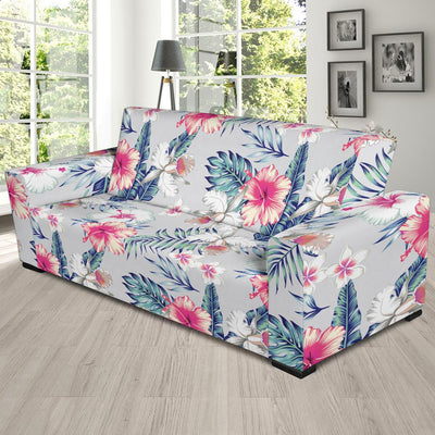 Hibiscus Print Sofa Slipcover-JORJUNE.COM