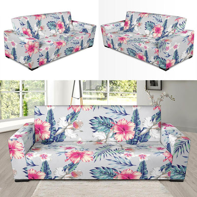 Hibiscus Print Sofa Slipcover-JORJUNE.COM