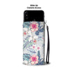 Hibiscus Print Wallet Phone Case