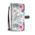 Hibiscus Print Wallet Phone Case