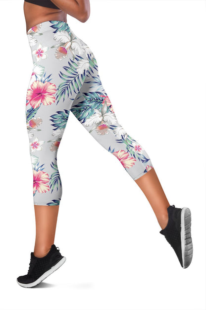 Hibiscus Print Women Capris