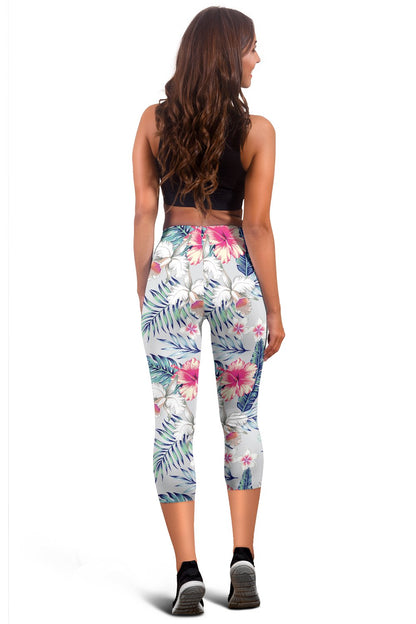 Hibiscus Print Women Capris