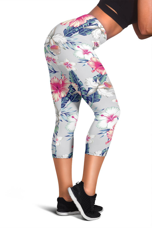 Hibiscus Print Women Capris