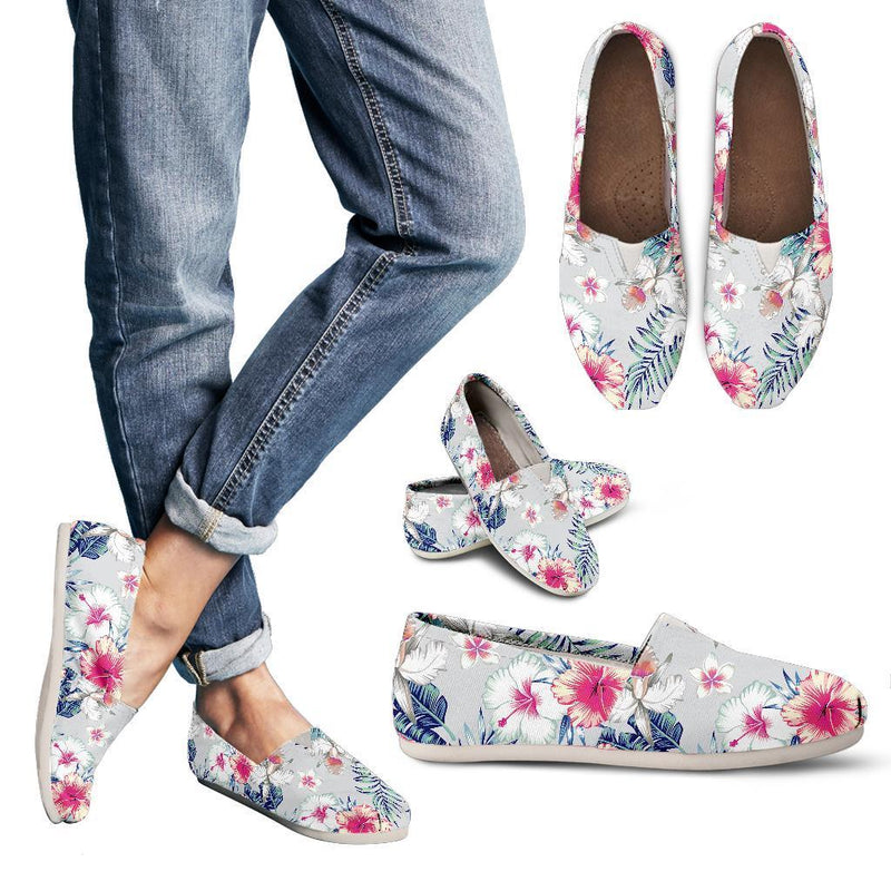 Hibiscus Print Women Casual Shoes-JorJune.com