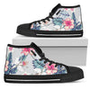 Hibiscus Print Women High Top Shoes