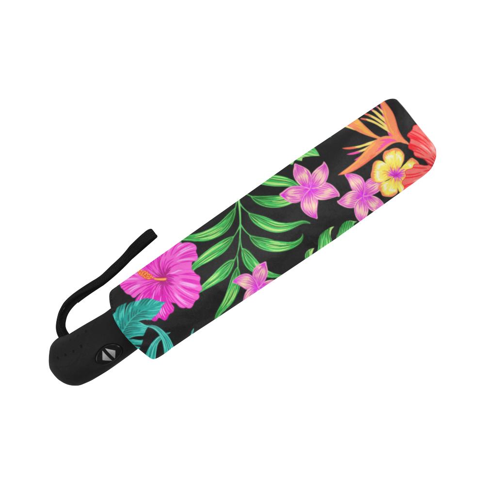 Hibiscus Red Hawaiian Flower Automatic Foldable Umbrella