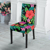 Hibiscus Red Hawaiian Flower Dining Chair Slipcover-JORJUNE.COM