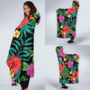 Hibiscus Red Hawaiian Flower Hooded Blanket-JORJUNE.COM