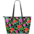 Hibiscus Red Hawaiian Flower Large Leather Tote Bag