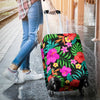 Hibiscus Red Hawaiian Flower Luggage Cover Protector