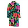 Hibiscus Red Hawaiian Flower Men Bath Robe