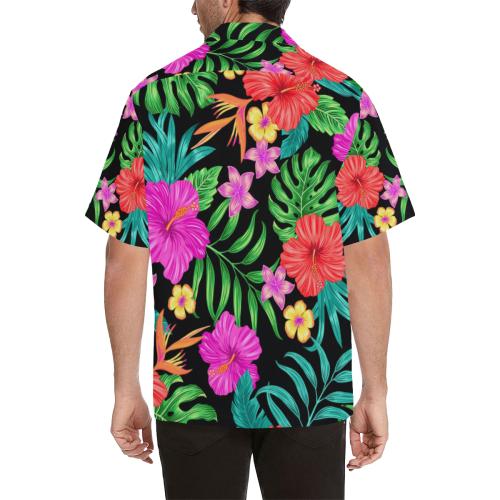 Hibiscus Red Hawaiian Flower Men Hawaiian Shirt